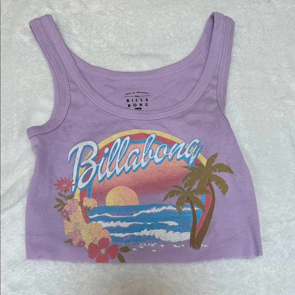 Billabong Lavender Sunset Graphic Tank Top